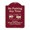 Signmission Designer Series-No Parking Any Time Violators Will Be Towed Away, 24" x 18", BU-1824-9966 A-DES-BU-1824-9966 - alternate 1
